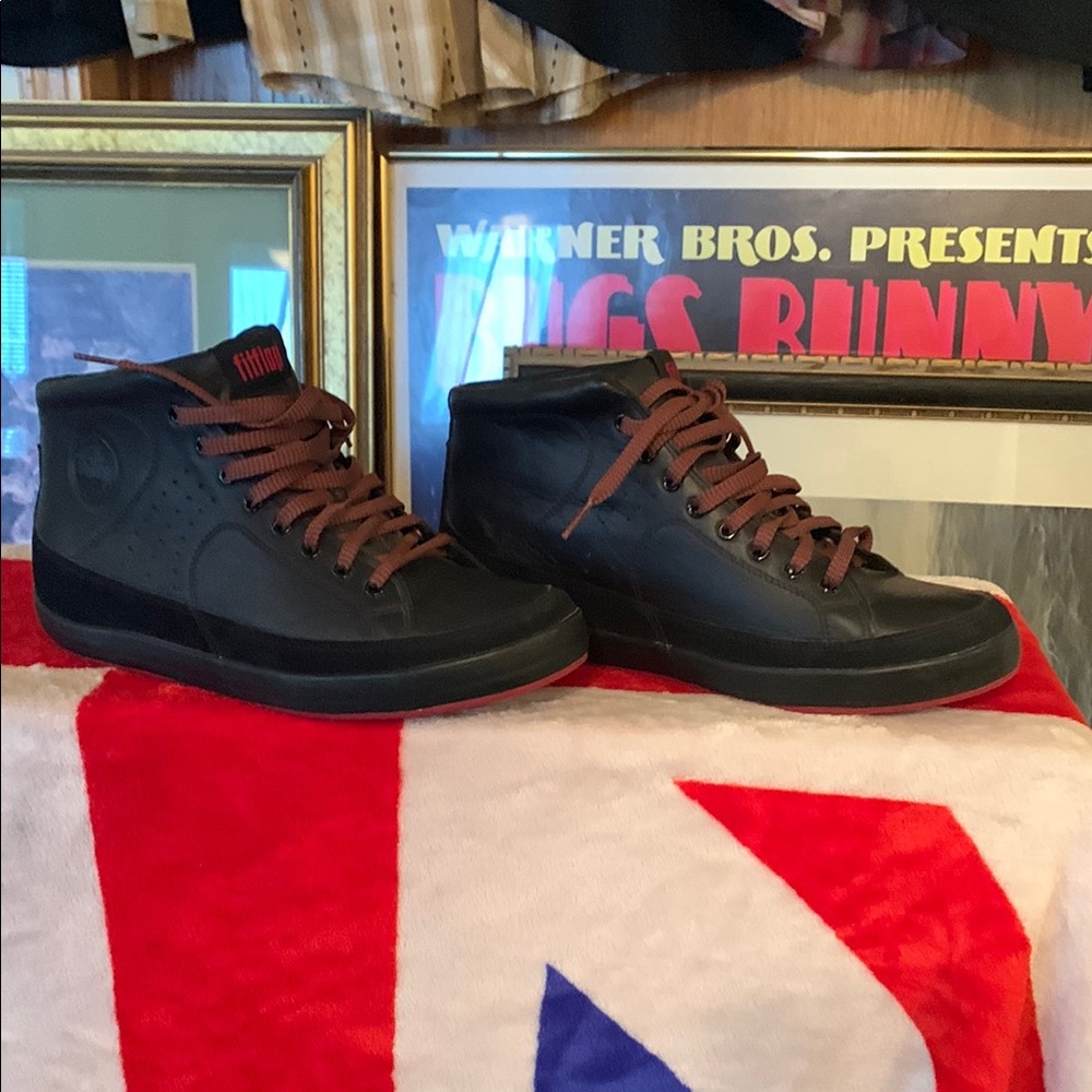 Fitflop Black Men's Leather Hightop sz11